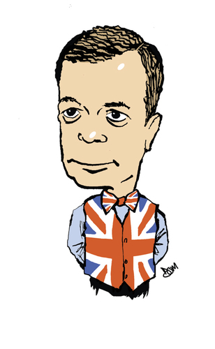 Cartoon: Nigel Farage (medium) by Dom Richards tagged farage,ukip,caricature