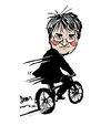 Cartoon: Andrew Mitchell - Ex politician (small) by Dom Richards tagged mitchell,disgraced,politician,caricature