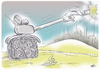 Cartoon: Poor opinion of modern war. (small) by kamil yavuz tagged war,soldier,peace