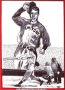 Cartoon: Joe DiMaggio unique drawing (small) by ray-tapajna tagged joe,dimaggio,baseball,hall,of,fame,new,york,yankees,hero