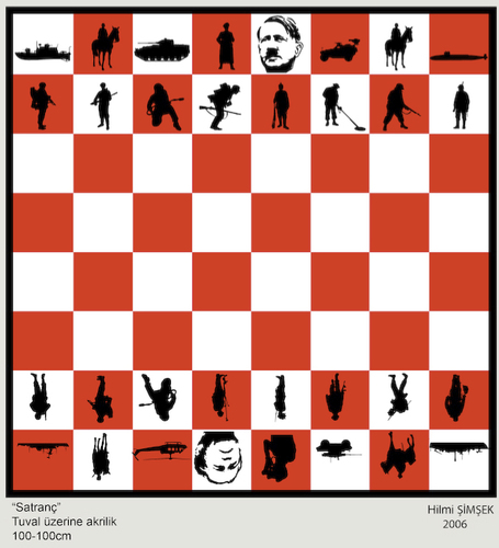 Cartoon: chess (medium) by Hilmi Simsek tagged chess,satranc,bush,adolf