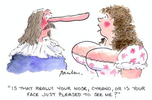 Cartoon: Is that your nose? (medium) by Paulus tagged cyrano,