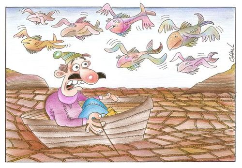 Cartoon: cevre mort (medium) by cihandemirci tagged deniz,cevre,kirliligi,kuraklik,balikci,cihan,demirci,kus