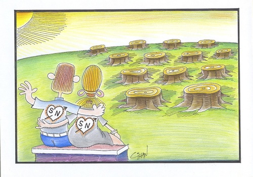 Cartoon: sirttaki kalpler (medium) by cihandemirci tagged cevre,kalp,ask,sevgili,karikatur,cihan,demirci,love,heart
