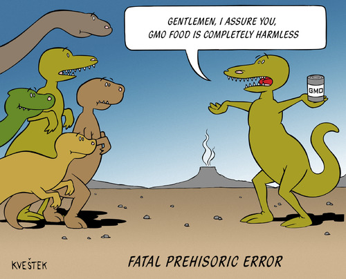 Cartoon: NO GMO (medium) by Jura Karikatura tagged dinos,gmo