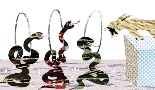 Cartoon: Go! (medium) by fcw tagged snake