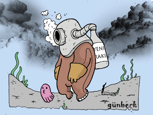 Cartoon: turkish Raki (medium) by gunberk tagged raki,turks,alchol,uzo