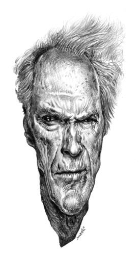 Cartoon: Clint Eastwood (medium) by Medi Belortaja tagged eastwood,clint