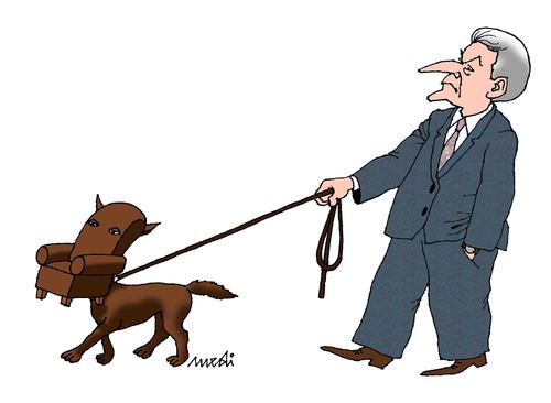 Cartoon: dog of chairman (medium) by Medi Belortaja tagged power,chair,dog,head,chairman,chief,leader