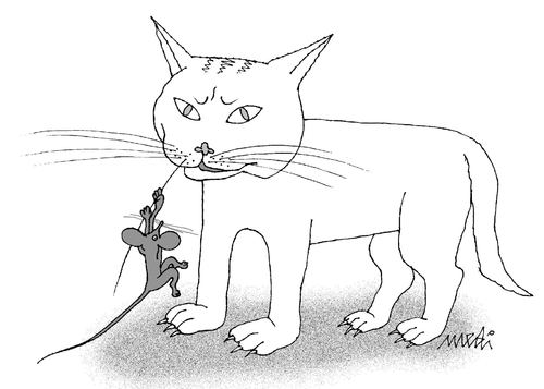 Cartoon: extreme sport (medium) by Medi Belortaja tagged humor,mustaches,cat,mouse