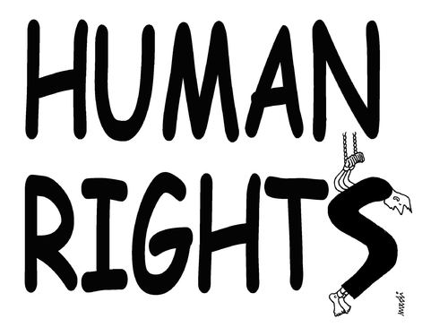 Cartoon: human rights (medium) by Medi Belortaja tagged rights,human,torture