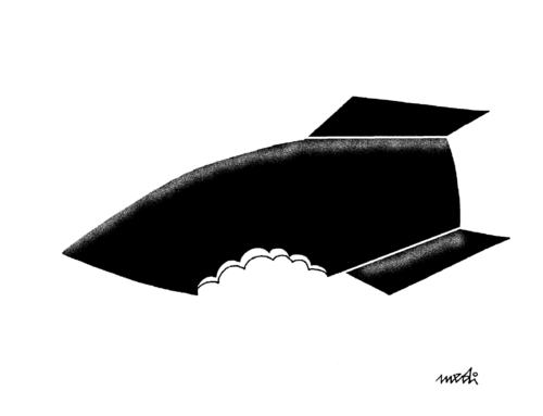Cartoon: hunger and bombs (medium) by Medi Belortaja tagged war,bombs,hunger,peace,hungry,eating
