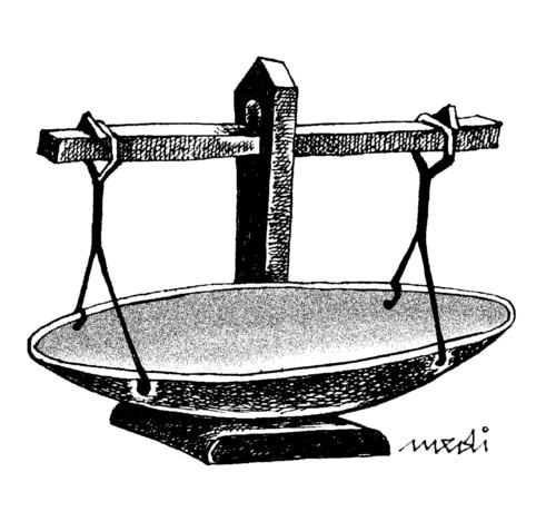 Cartoon: justice (medium) by Medi Belortaja tagged justice,scales