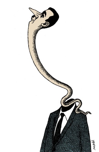 Cartoon: long neck (medium) by Medi Belortaja tagged snake,syria,alassad,bashar,neck,long