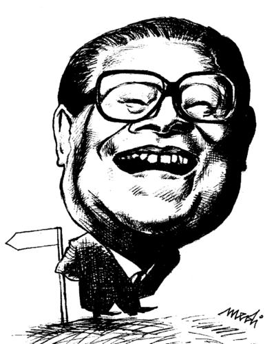 Cartoon: Jiang Zemin (medium) by Medi Belortaja tagged zemin,jiang