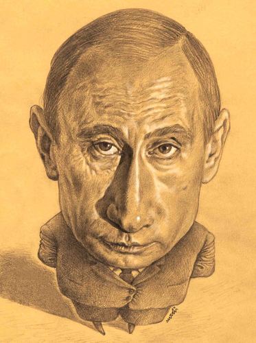 Cartoon: Vladimir Putin (medium) by Medi Belortaja tagged putin,vladimir