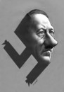 Cartoon: Adolf Hitler (small) by Medi Belortaja tagged adolf,hitler