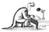 Cartoon: ancient politician (small) by Medi Belortaja tagged ancient dinosaur speech politicians