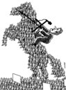 Cartoon: angry horse (small) by Medi Belortaja tagged angry,horse,people,peoples,revolt,democracy,dictatorship,leader,politics