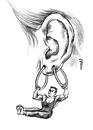 Cartoon: athletic excersises (small) by Medi Belortaja tagged athletic,excersises,earring