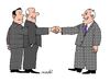 Cartoon: handshake after head (small) by Medi Belortaja tagged handshake,head,heads,concealment
