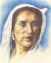 Cartoon: Benazir Bhutto (small) by Medi Belortaja tagged benazir,bhutto
