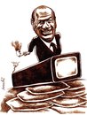 Cartoon: Berlusconi with gun (small) by Medi Belortaja tagged berlusconi gun media tv