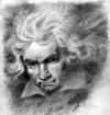 Cartoon: Beethoven (small) by Medi Belortaja tagged ludwig van beethoven