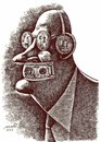 Cartoon: corrupted man (small) by Medi Belortaja tagged corrupted man corruption money glasses