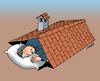 Cartoon: cover of the poor man (small) by Medi Belortaja tagged cover,roof,poor,poverty,sleeping,man