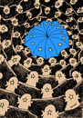 Cartoon: european umbrella (small) by Medi Belortaja tagged europe,umbrella,crisis,eurozone,peoples,stars