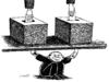 Cartoon: free elections (small) by Medi Belortaja tagged manipulation free elections