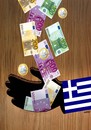Cartoon: greece aid (small) by Medi Belortaja tagged greece,aid,hand,crisis,europe