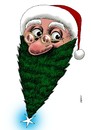 Cartoon: green beard (small) by Medi Belortaja tagged green beard noel babo santa klaus xmas natale tree christmas