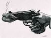 Cartoon: gun kiss (small) by Medi Belortaja tagged gun,kiss,killer,lips