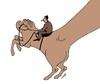 Cartoon: horseleg (small) by Medi Belortaja tagged horse,man,horseman,leg
