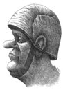 Cartoon: human helmet (small) by Medi Belortaja tagged human,helmet,man,soldat,soldiers,sadbess,war,military