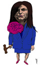Cartoon: Jozefina Topalli (small) by Medi Belortaja tagged jozefina,topalli,albanian,chairman,spokepersons,parliament,politicians,pd