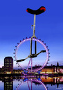 Cartoon: londons bike (small) by Medi Belortaja tagged london bike bicycle circus carousel uk england
