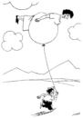 Cartoon: pregnant woman and little son (small) by Medi Belortaja tagged pregnant,woman,kid,balloon,game,joke,humor