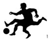 Cartoon: quadruped footballer (small) by Medi Belortaja tagged quadruped,footballer,multi,soocer,foot,leg,legs,brazil,ball