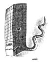Cartoon: snakebank (small) by Medi Belortaja tagged snake,bank,corruption,manipulation
