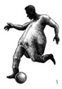 Cartoon: strange footballer (small) by Medi Belortaja tagged strange,footballer,soccer,hand,fingers,kick,finger,ball