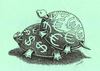 Cartoon: turtles love (small) by Medi Belortaja tagged turtles love money euro dollar economic humor