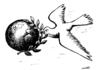 Cartoon: untitled (small) by Medi Belortaja tagged dove pigeon colombo world peace