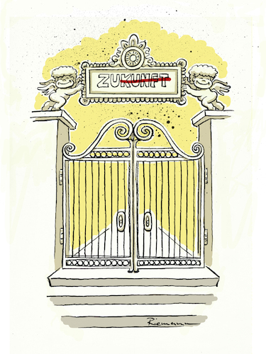 Cartoon: Zu (medium) by Riemann tagged zukunft,menschheit,fortschritt,dystopie,erde,klima,ausbeutung,gier,dummheit,geschichte,lernen,aussichten,überbevölkerung,religion,krieg,zerstörung,cartoon,george,riemann,zukunft,menschheit,fortschritt,dystopie,erde,klima,ausbeutung,gier,dummheit,geschichte,lernen,aussichten,überbevölkerung,religion,krieg,zerstörung,cartoon,george,riemann