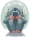 Cartoon: 3 in 1 (small) by Riemann tagged affen,nichts,sehen,hören,sagen,soziale,medien,digitale,welt,internet,handy,tik,tok,facebook,snap,chat,instagram,cartoon,george,riemann