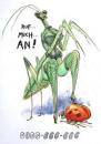 Cartoon: Praying Mantis (small) by Riemann tagged praying,mantis,phone,sex,submission,bugs,