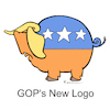 Cartoon: Republican Logo (small) by Riemann tagged gop,republican,party,logo,donald,trump,pig,greedy,obscene,corrupt,undemocratic,democracy,usa,elections,cartoon,george,riemann