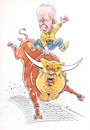 Cartoon: Riding the Bull-Shit (small) by Riemann tagged joe,biden,donald,trump,elections,usa,2024,election,campaign,wahlkampf,rodeo,bull,bullshit,republicans,demokrats,cartoon,george,riemann